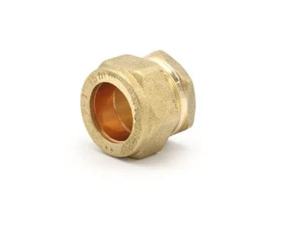 FLOMASTA BRASS COMPRESSION STOP ENDS 15MM