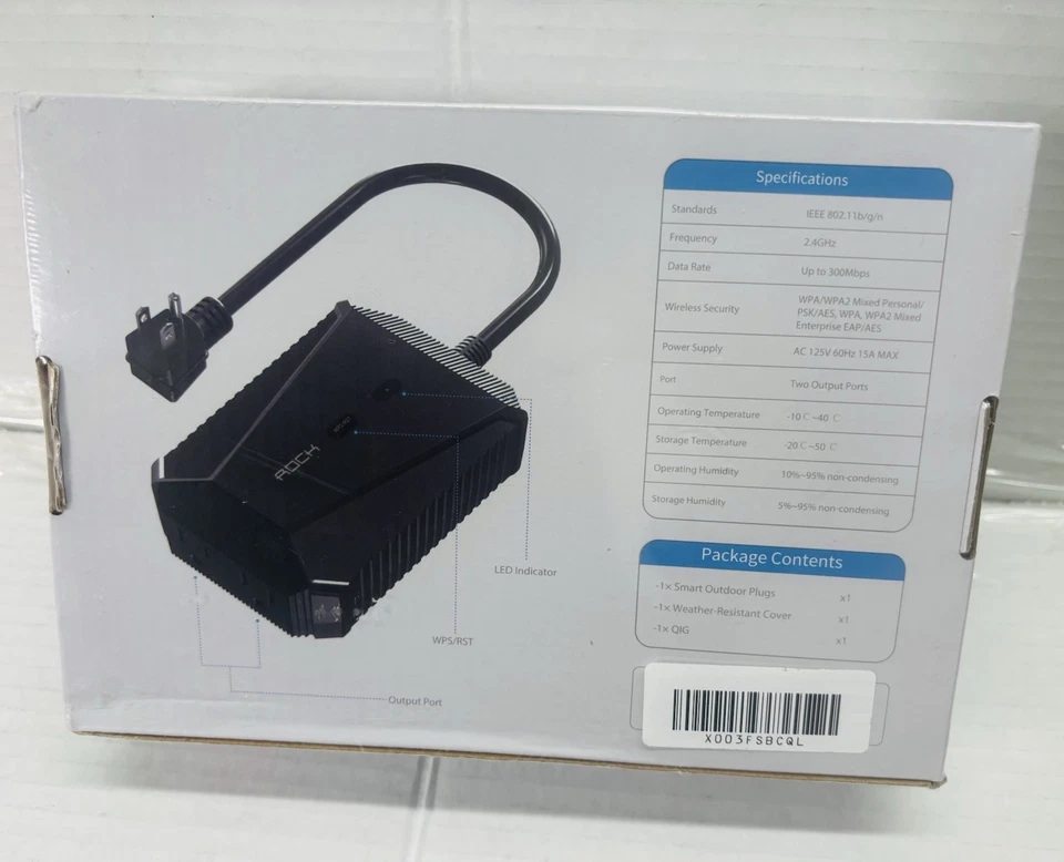 Enchufe inteligente Rock Outdoor con extensor Wi-Fi incorporado Foto 3 de 4