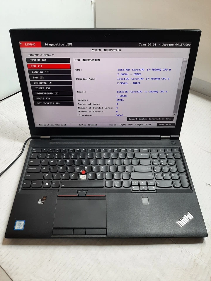 Notebook Lenovo ThinkPad P51 4K i7-7820HQ 16GB RAM SEM SSD/OS! BIOS PW! M2200 #97 - Imagem 4 de 4
