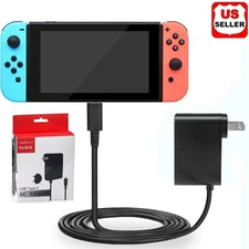 For Nintendo Switch AC Power Supply Adapter Home Wall Travel Charger Cable 2.4A