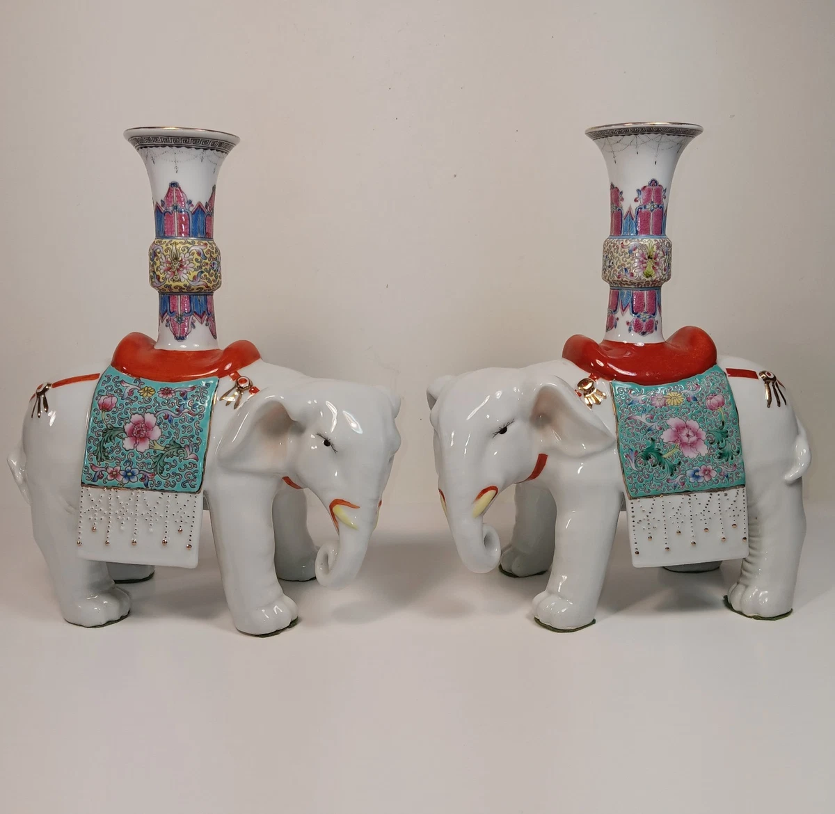 大象动物陶瓷中国风雕像、雕像| eBay