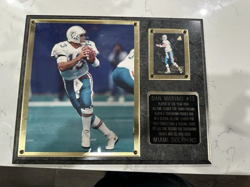 DAN MARINO autographed plaque MIAMI DOLPHINS