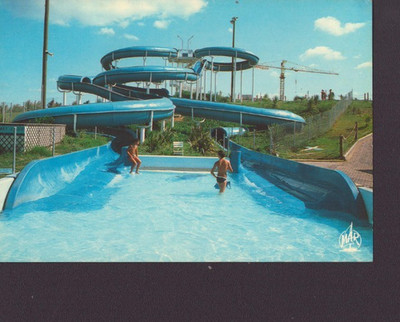 CAP D'AGDE (34) AQUALAND / POOL GAMES, ANIMATED SLIDE period 1980