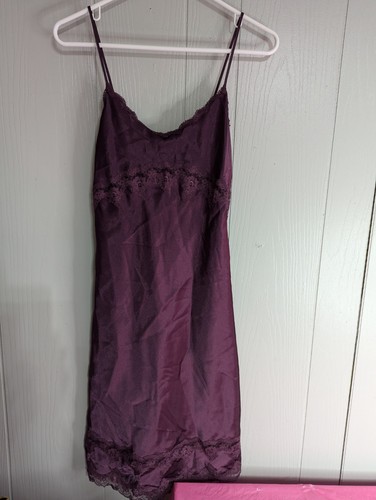 Vintage Victorias Secret purple XS nighty nightgown silky feel with lace SEXY