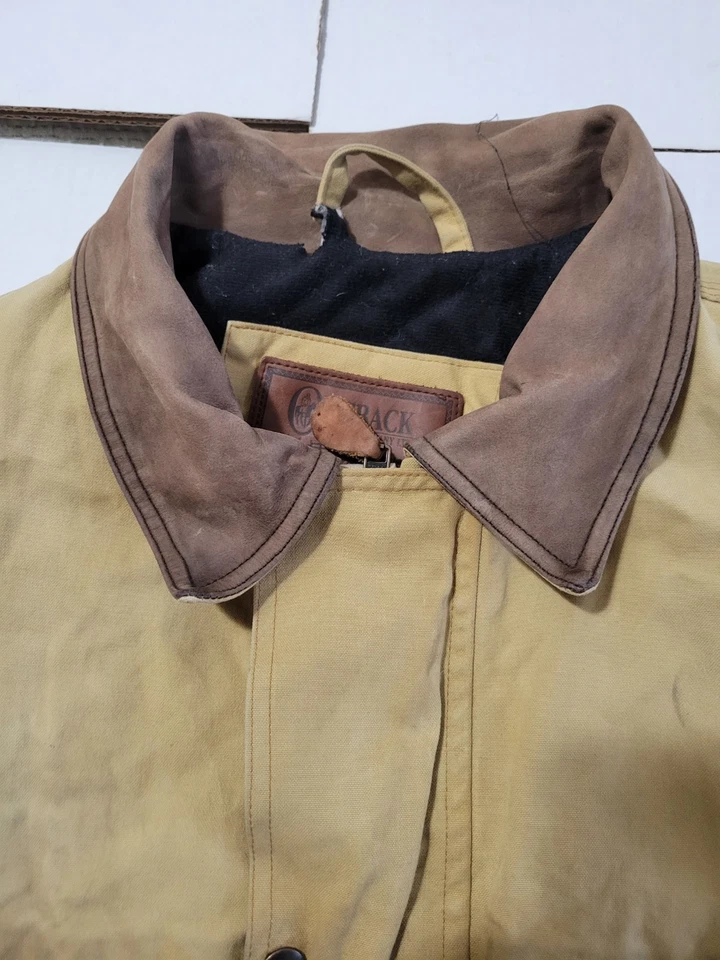 Vintage Outback Trading Co. Oilskin Cotton Flannel Lined Jacket Men’s Large 2141 - Image 3 of 4