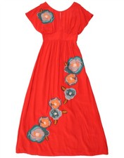 Tibi Damen grafisches Maxikleid US 4 Small ro...