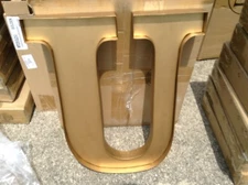 Vintage Marquee Alphabet Letter Plaque U Gold Wine Cork Holder Wall Decoration