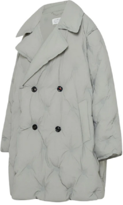 New MAISON MARGIELA $3276 Grey Recycled Nylon Glam Slam Oversize