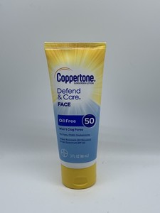 coppertone defend & care oil free sunscreen face lotion spf 50