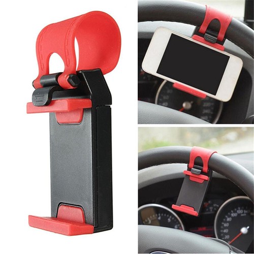 Red Lazy Car Steering Wheel Phone Holder Universal Plastic Wholesale - Photo 2 sur 14