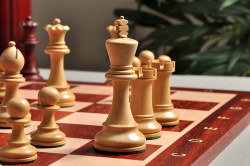 The Grandmaster Chess Set - Pieces Only - 3.25" King - Mahogany Gilded - Picture 7 of 12