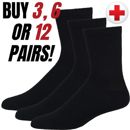 3 6 9 12 Pairs MEN LADIES NON-ELASTICATED GENTLE GRIP SOCKS BOYS GIRLS DIABETIC - Foto 3