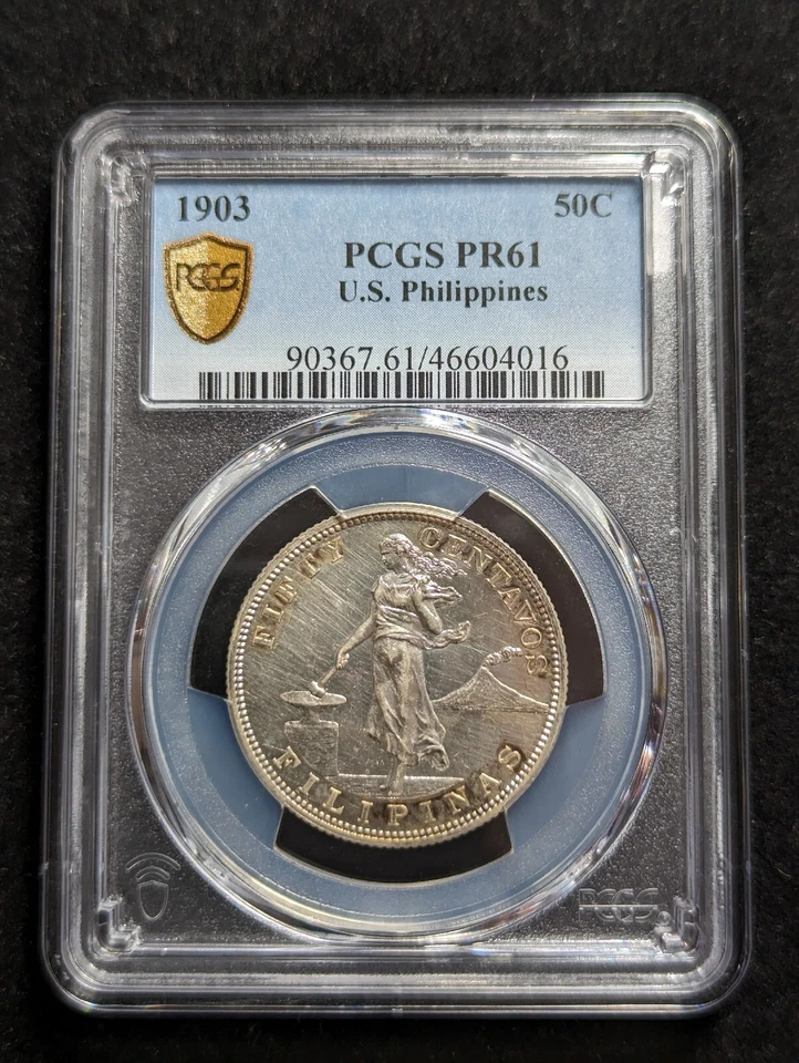 1903 Proof 50 Centavos 50C PCGS PR61 U.S. Philippines 90367.61/46604016 - Image 4 of 4