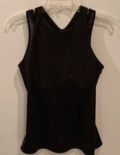 Athleta 2 In 1 Support Tank Top Black Size Small No Padding Gym Yoga Active Run