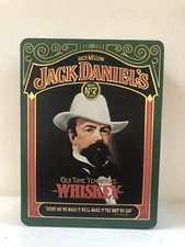 Jack Daniels Vintage Hinged Tin Metal Box  Old No 7  Old Time Tennessee Whiskey