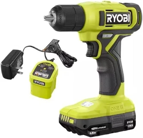 Ryobi 18V 3/8 Cordless Drill/Driver Kit with 1.5Ah Battery & Charger