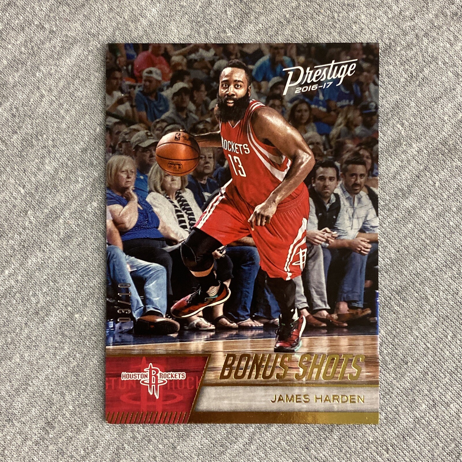 2016-17 Panini Prestige #146 James Harden Bonus Shots Gold /10