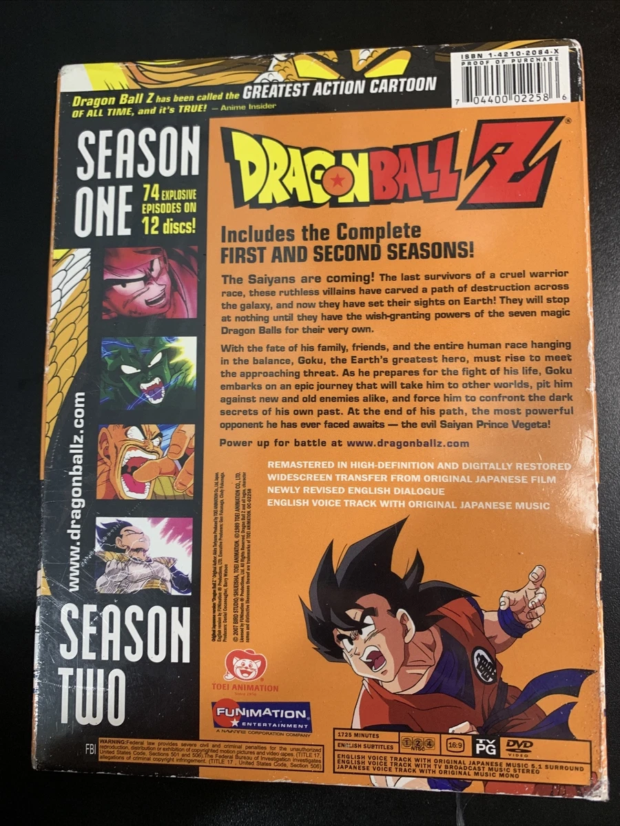 Dragon ball z season 1 and 2 sale