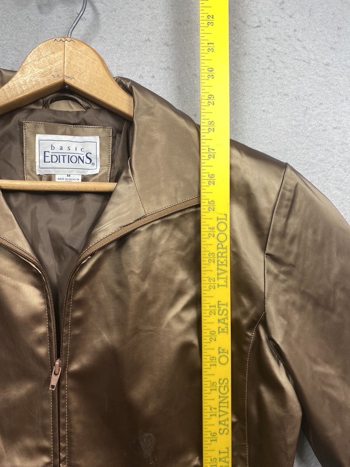 Basic Editions Jacket Women’s Brown Polyvinyl Siz… - image 2