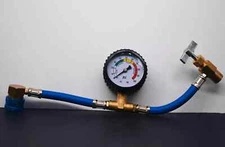 R1234yf Gauge Set with 134a Top Tap - Brass #3600 RIGHT-HAND-THREADS