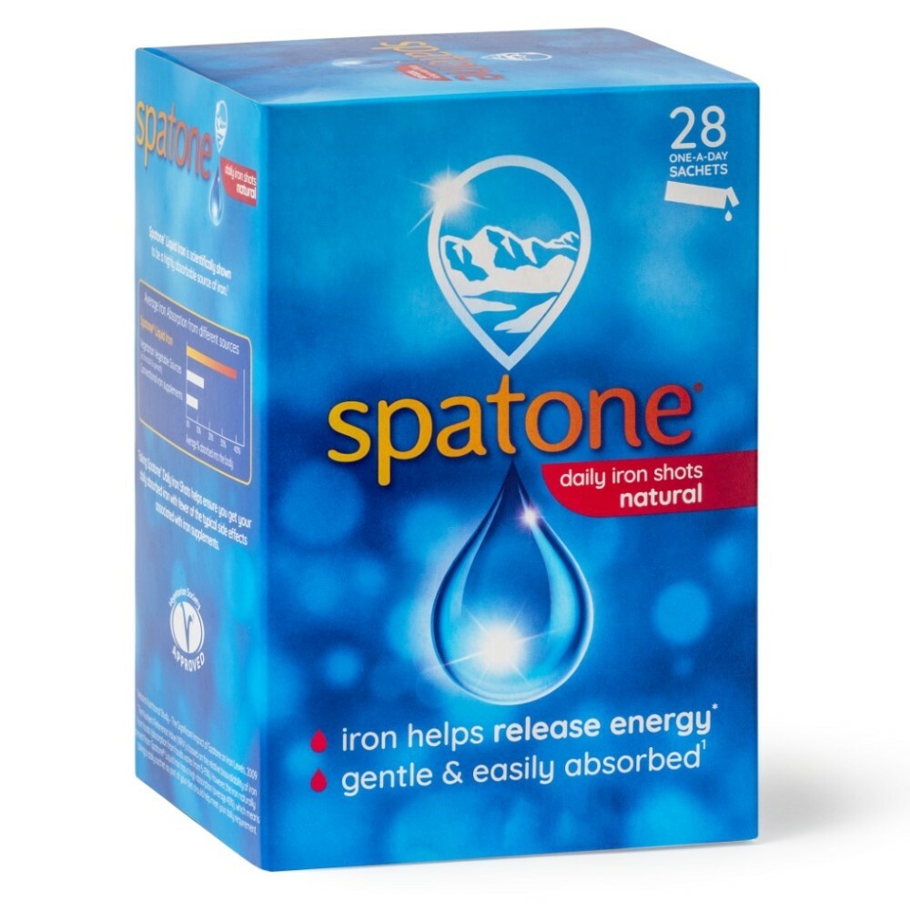 Spatone Liquid Iron Supplement 28 Sachets 100% Natural Highly