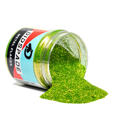 2oz Kiwi Green 0.008 Green Micro Metal Flake - Solvent Resistant Glitter