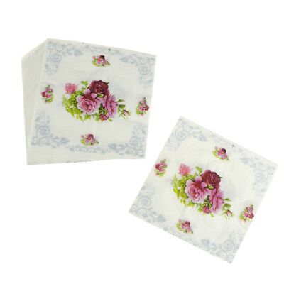 20X flowers paper napkin festive & party tissue napkins decoupage decor paper  R