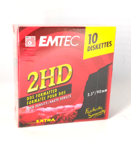 Orig. BASF EKF342I10 MF2HD Disketten 10er Pack 1,44MB 3,5" 2HD Floppy Disc 90mm - Afbeelding 1 van 4