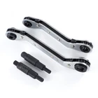 3/8” to 1/4”, 5/16'' x 1/4'' Refrigeration Hvac Service Wrench Set+Hex Bit 4PCS
