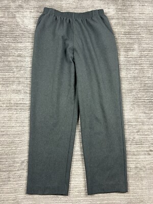 Donnkenny Pants Womens Small Gray Pull On Elastic Waist Straight Leg Casual