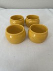 Round Plastic Gold/yellow Napkin Rings - Set Of 4 - "Bakelite" replica — photo 2