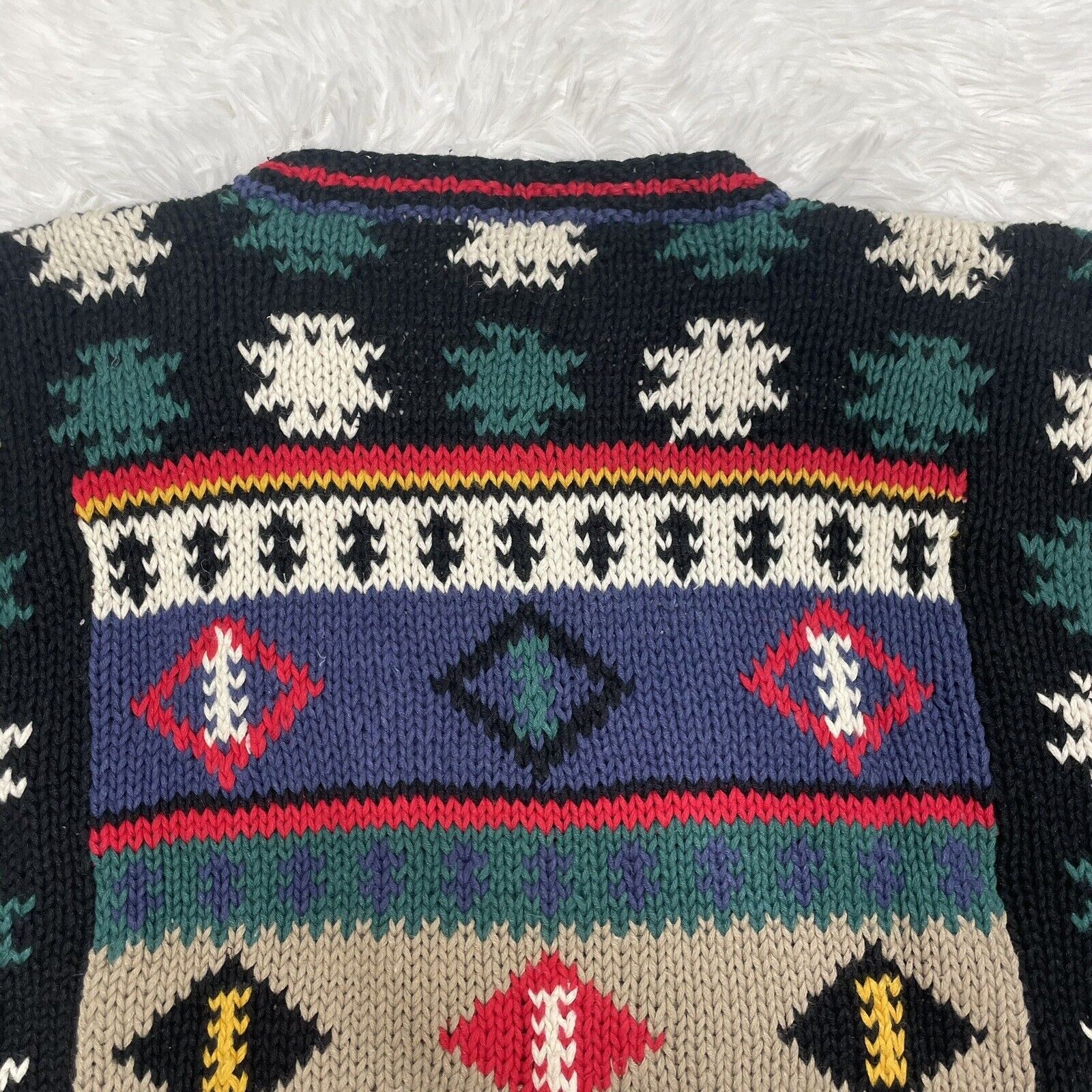 Vintage Woolrich Men’s Y2K Colorful Sweater Size … - image 6