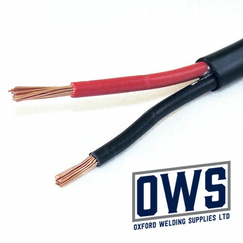 5 Metre x 2.0mm2 Thinwall Twin Core 2 Core two Cable Red/Black 25 Amp Wire