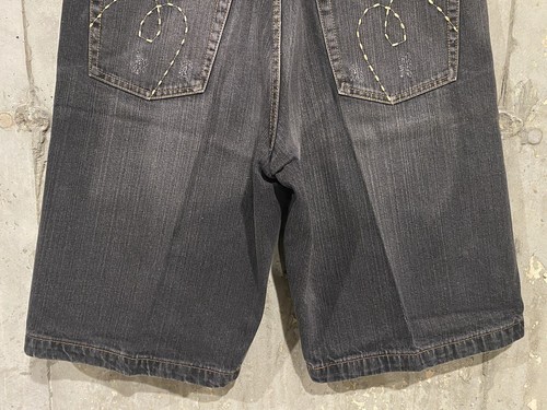 Vintage Y2K Flypaper Baggy JNCO Style Wide Leg Denim Jean Shorts Mens 34 - Picture 3 of 11