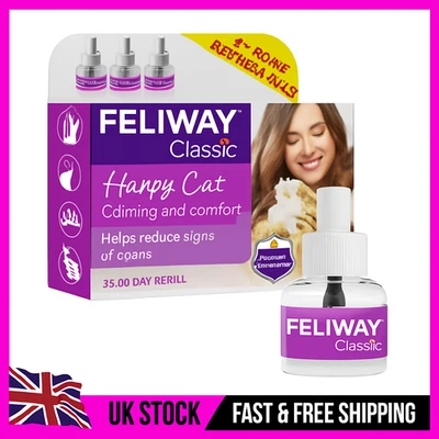 Feliway Classic 48ml Refill X 3 Value Pack | 30 Day Cat Calming & Anxiety Relief