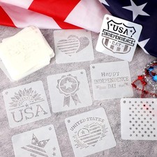 Patriotic Stencils - 56 Pack 4th of July Stencils for Painting American Flag,...