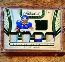 Tyrone Tracy Jr.  #’d 4/5 🟩 Emerald 🟢 RC  2024 Flawless Rookie Patch Giants