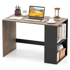 44" Computer Desk with Bookshelf. Wooden Home Office Desk for Small Spaces