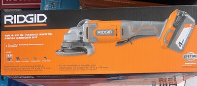 #ad RIDGID 18V Cordless 4 1 2 In. Angle Grinder Kit W Battery amp; Charger $118.00