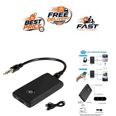 Adaptateur Bluetooth 5.0 Émetteur Récepteur 2 en 1 Jack 3,5 mm - Photo 1/4
