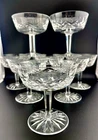 8 Vintage Waterford Crystal Lismore Champagne Coupes With Pre-2000 Mark