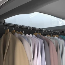 Car Clothes Hanger Bar - Heavy Duty Car Clothes Rack Expanded to 65 Inches - ...