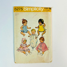 Vintage Simplicity 5275 12 Baby Doll Wardrobe...