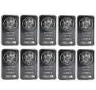 Lot of 10 - 1 Troy oz .999 Fine Silver Eagle Bar Mint Mark SI Sealed ...