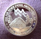 Fur Rendezvous w/ Aurora  #ed  1 Troy Oz. .999 Fine Silver Rd.  Alaska 1995