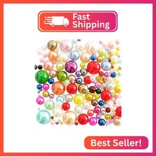 JKanruh 10000 Pieces Mixed Color Half Pearl Bead Flat Back Plastic Beads for DIY