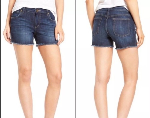 Kut from the Kloth Women’s Size 0 Gidget Fray Blue Jean Shorts Denim Raw Hem