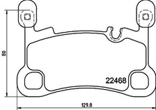 HELLA BREMSBELÄGE HINTEN passend für PORSCHE CAYENNE | 8DB 355 039-111