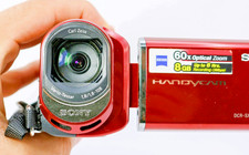 Sony Handycam DCR-SX41 Red 8GB Camcorder   60x Carl Zeiss Zoom   Tested w/ Box