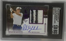 2024 Panini Impeccable LIV Phil Mickelson Elegance Jumbo Patch Auto #02/10 SGC 8